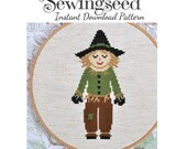INSTANT DOWNLOAD Scarecrow cross stitch pattern, Wizard of Oz
