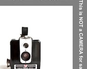 Vintage Brownie Camera print, Minimalist, home decor, black and white photography, men, women - Raceytay