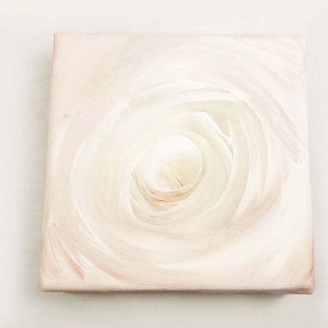 Acrylic Painting/Collage on Canvas - titled "Winter Rose"