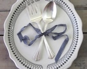 Vintage Silver Plate Serving Spoon and Meat Fork