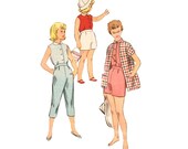 1950s Girls Shorts Capris Blouse Jacket - McCalls 3248 Vintage Pattern - Size 10