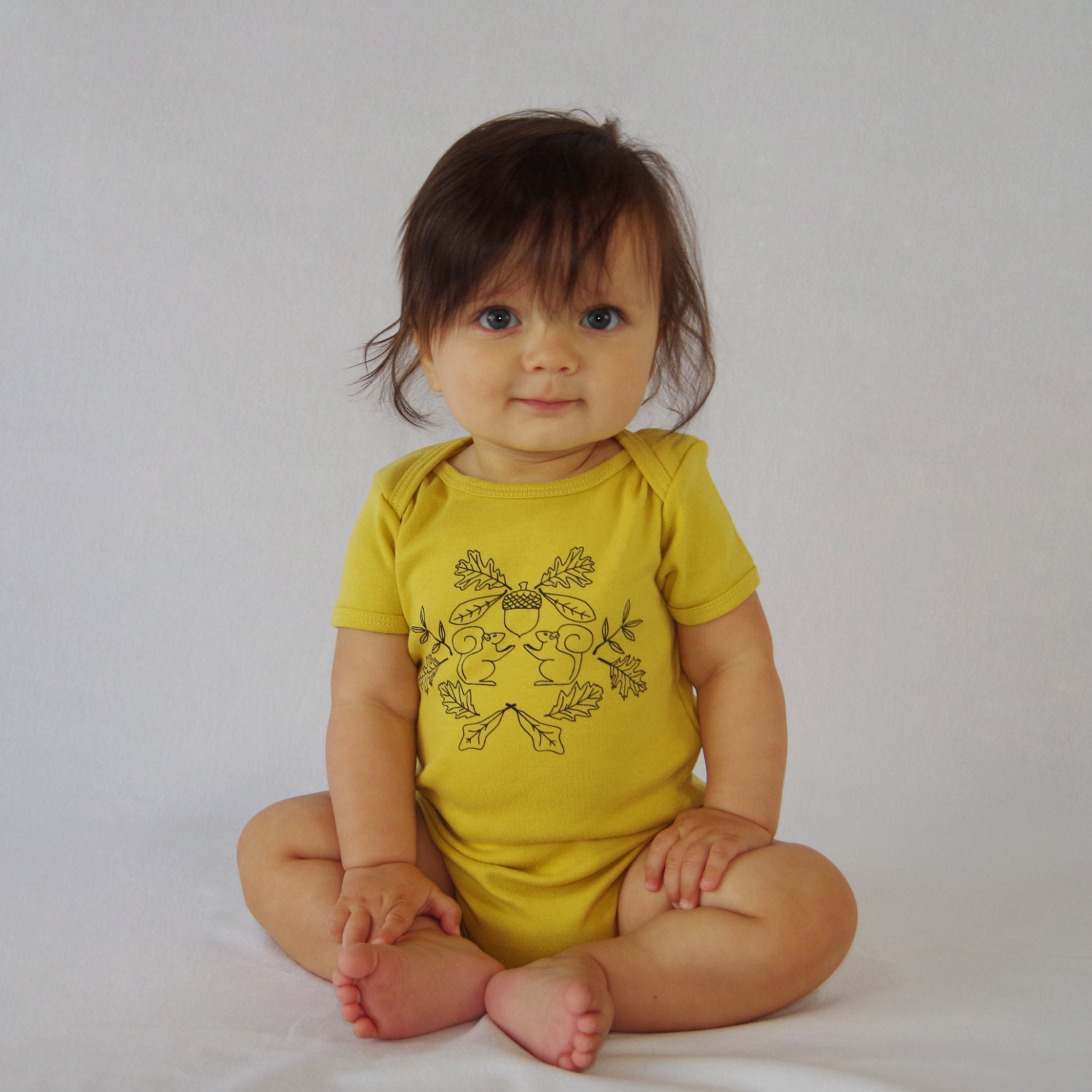 Covet Thee Organic Onesie in Dijon Yellow