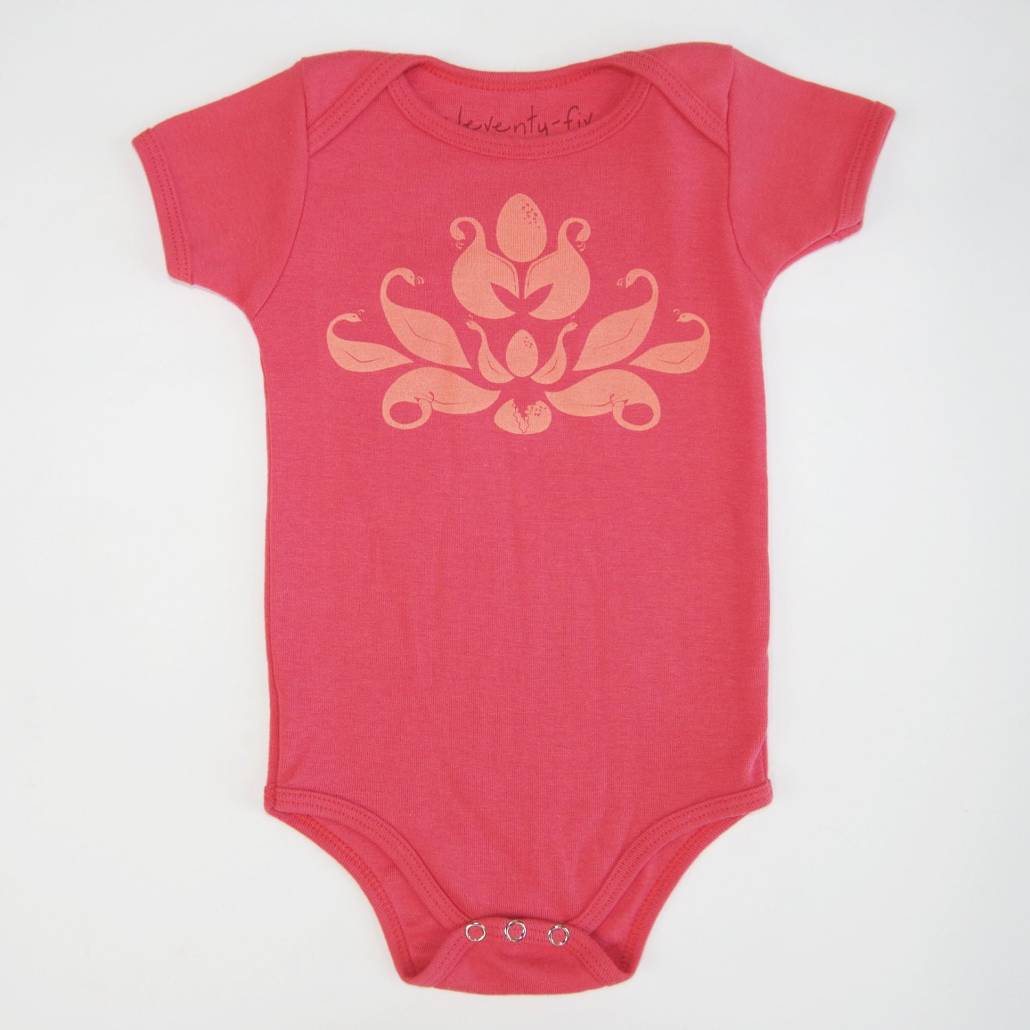 Family Life Organic Baby Onesie in Pomegranate