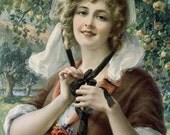 Lady in Summer, Downloadable, Printable, Digital Art Image