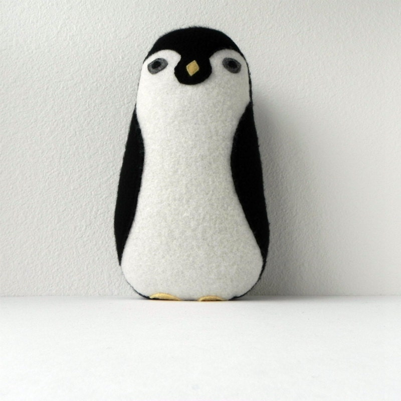 the Penguin - plush wool pillow