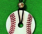 Baseball Softball Washer Pendant Necklace Personalized Custom Name Sports Team