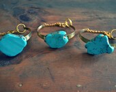 Turquoise Slab Bracelet, Cuff Bracelet, Statement Bracelet, Festival Jewelry