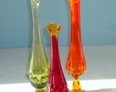 Red Fenton Hobnail Bud Vase