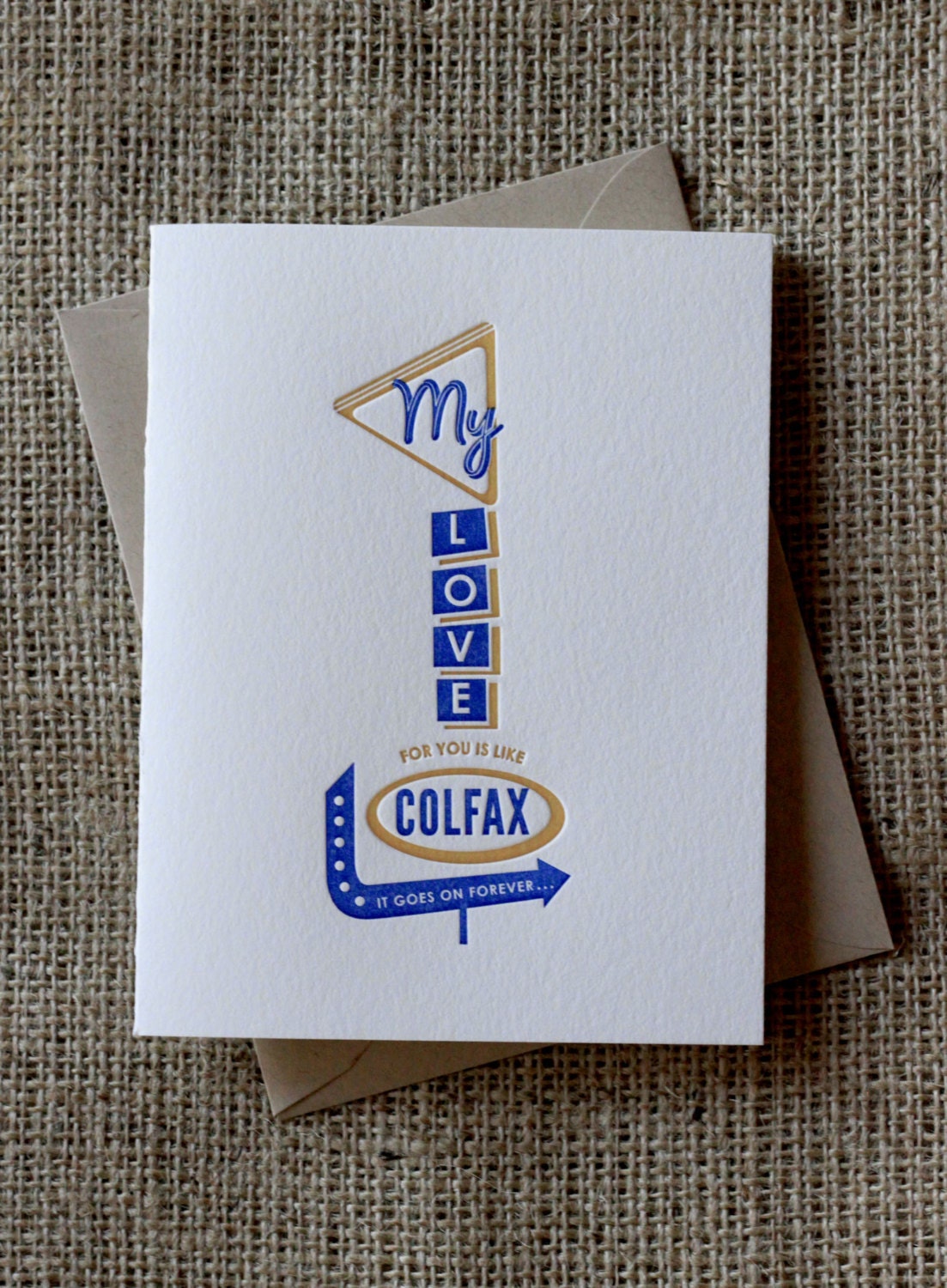 My Love For You Is Like Colfax Card