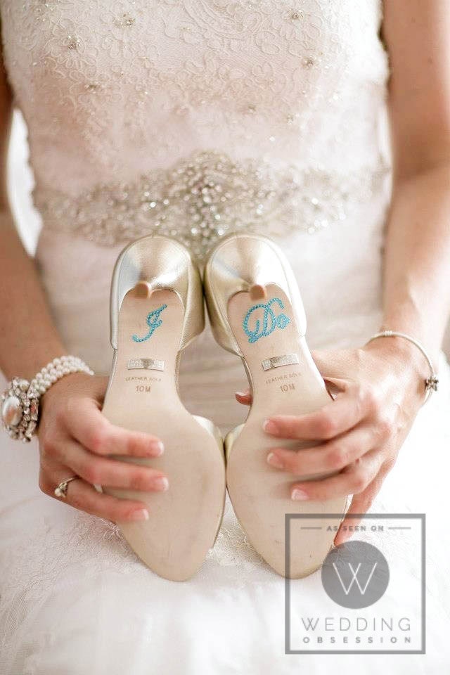 Wedding Shoe I Do Stickers
