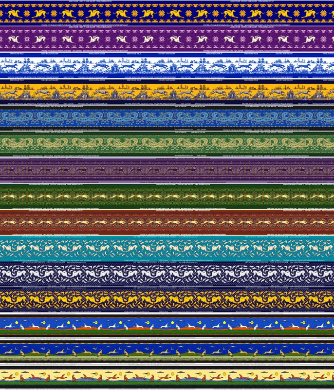 BEST SELLERS Collection, 15 stripes, Greyhound Fabric Trim.  Will print after purchase. Allow 2 - 4 weeks.