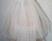 Flower and Lace Elbow Length Bridal Veil