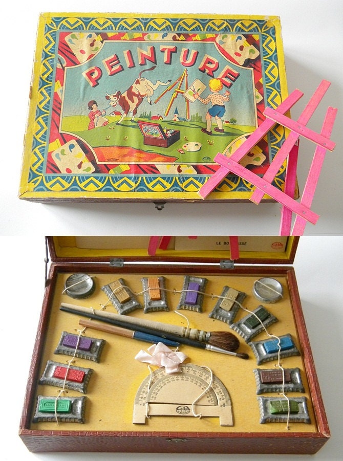 french paint box vintage box''''''