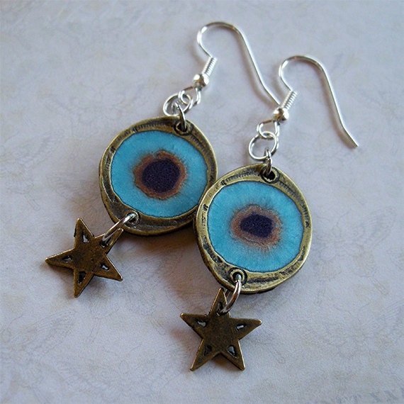 Blue Star Earrings