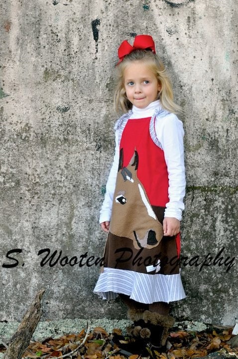 Girls 2T- 12 years Celebration Creation DIY pet dress year of snake horse woodland magical eco kids animal lover