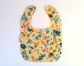 Snap Bib, Yellow Blue Orange Pixel, Nickel Free