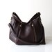 Soft Leather Purse - OPELLE Ballet Bag purse - Large Size Pebbled Leather in Garnet
