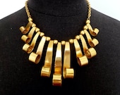 Joseff of Hollywood Statement Necklace Choker Massive Gold Tone