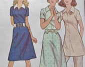Vintage Mccalls 3101 Easy Sewing Pattern -- 70s Dress Tunic Pants Pounds Slimmer Sewing Pattern -- Bust 34 Small