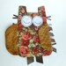 Brown Minky OWL Blankie Roses Flannel Ribbon Tag Baby Blanket Lovey Lovie Baby Gift