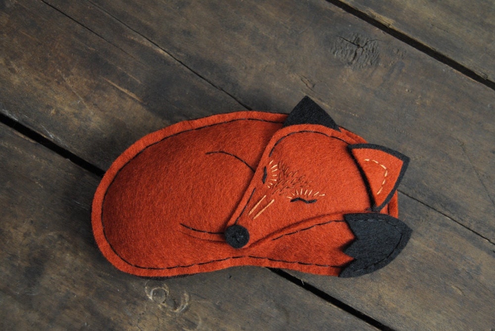 Red Fox Stuffed Animal - Earth Day - Renewable Wool Felt Stuffed Animal - Vulpes Vulpes