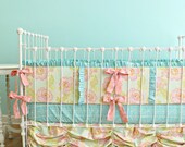 Custom Baby Crib Bedding -  "Fly Away With Me"  couture cribset