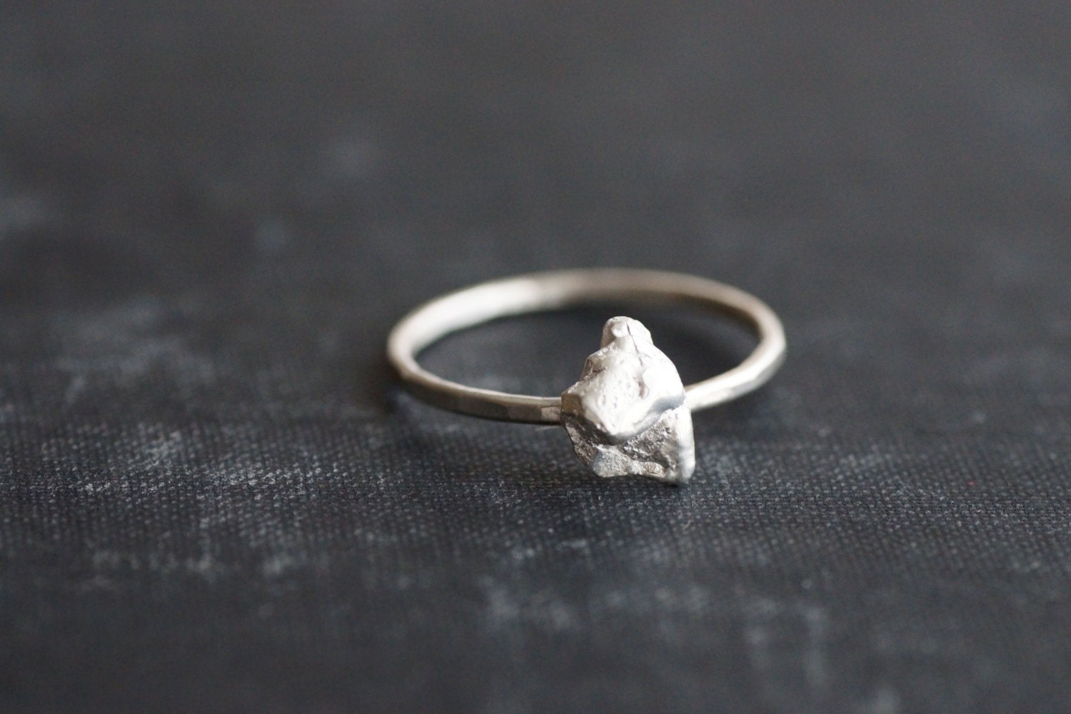 Sterling Silver Nugget Ring - Organic - Size 7.5