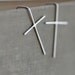 Cross Wire Earrings - Sterling Silver - Hook