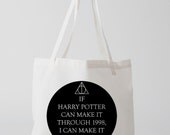 Boy Who Lived Tote Harry Potter - One Size - Poly-Cotton Construction - American Apparel