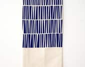 Keys - Flour Sack Tea Towel - Navy Blue - Organic Cotton - Dish Towel - Screen Print
