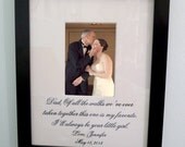 Father of the Bride Picture Frame, Father of the bride, wedding Thank you Gift, wedding frame, wedding picture, personalized frame