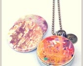 jewelry, locket, flower photography, nature, flower necklace, Alice in Wonderland, gift for girls, poppies, daisies, Polarity Myan Soffia