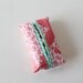 travel tissue case / tissue holder -- coral & mint
