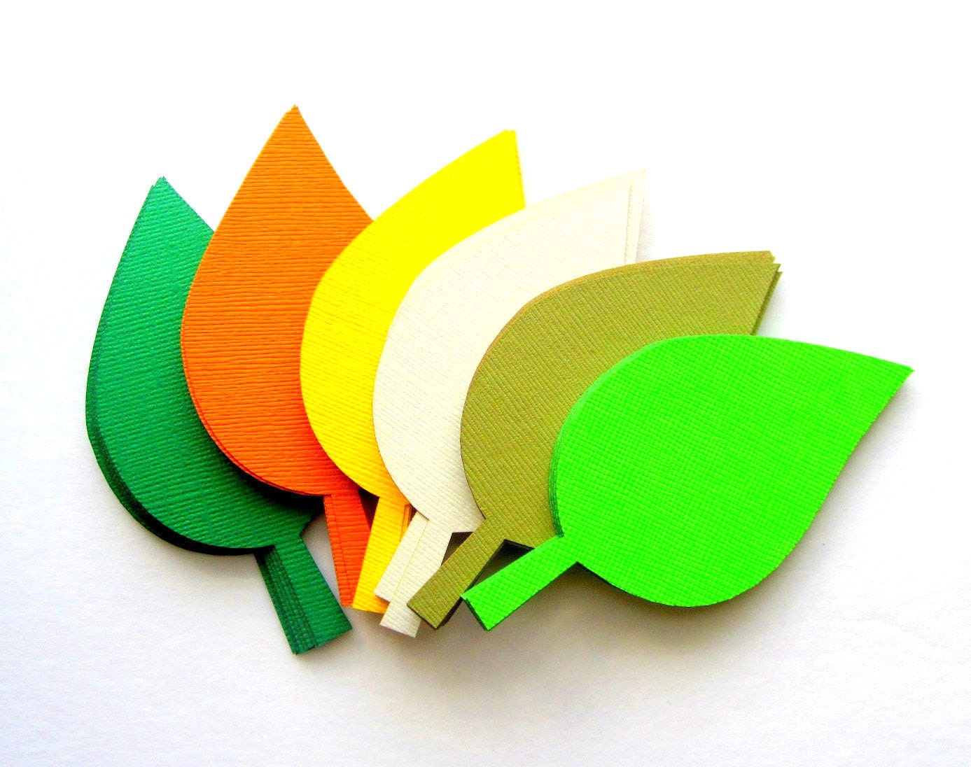 25 Large Leaf die cuts 4 inches x 2 inches -MIXED colors- for Wishing Trees, Favor Tags, Place Cards or Gift Tags A544 Il_570xn