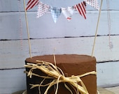 Cake Bunting Fourth of July Picnic Cake or Pie Topper strung on Bakers Twine Il_170x135