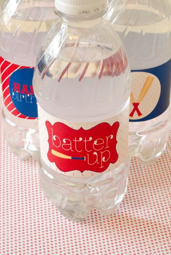 Baseball Party PRINTABLE Birthday Drink Labes (INSTANT DOWNLOAD) from Love The Day Il_570xn
