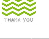 DIY Chevron Thank You Card Printable - Spring Green- In the Details -