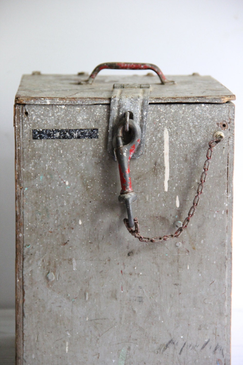 Vintage Wooden Tool Box / For Him, Storage
