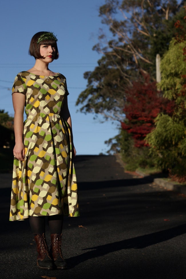 Stained Glass dress size AU12 - one of a kind