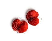 Poppy red: Dangle Earrings made of cardstock - PaperStatement