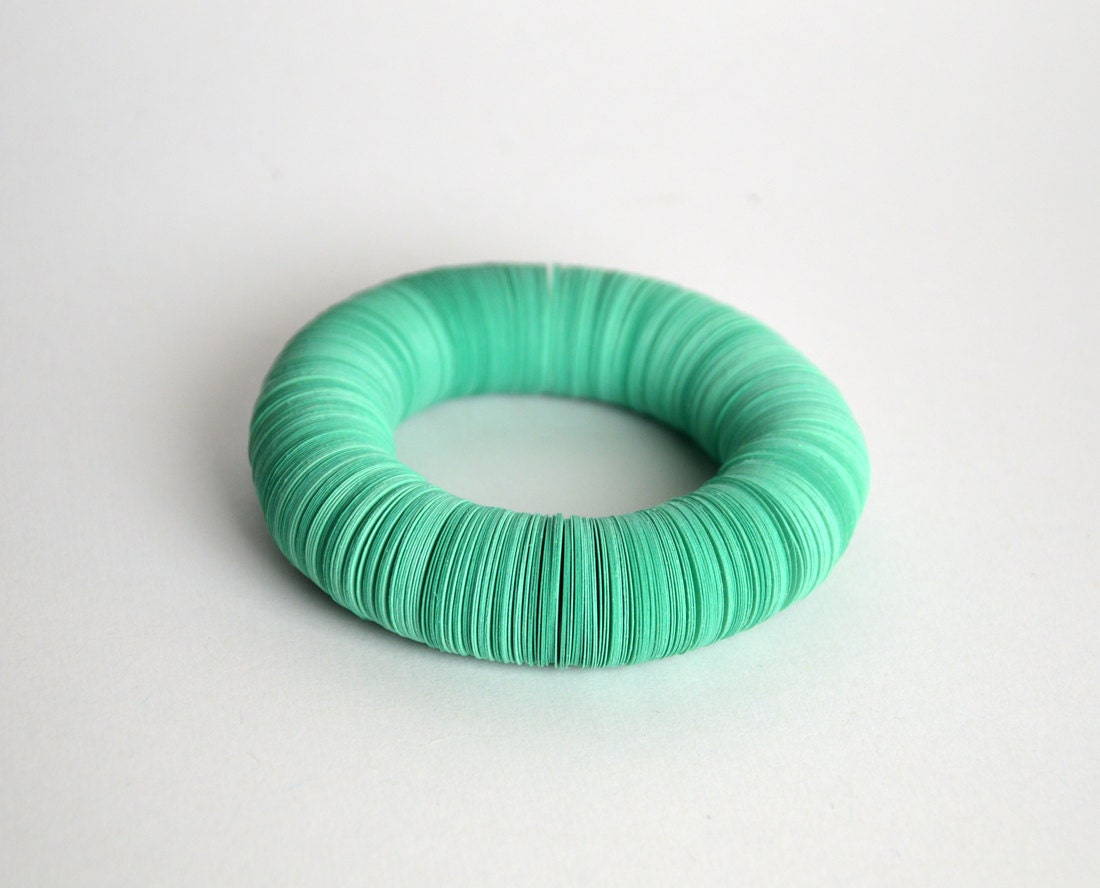 Bracelet made of paper circles- paper jewelry