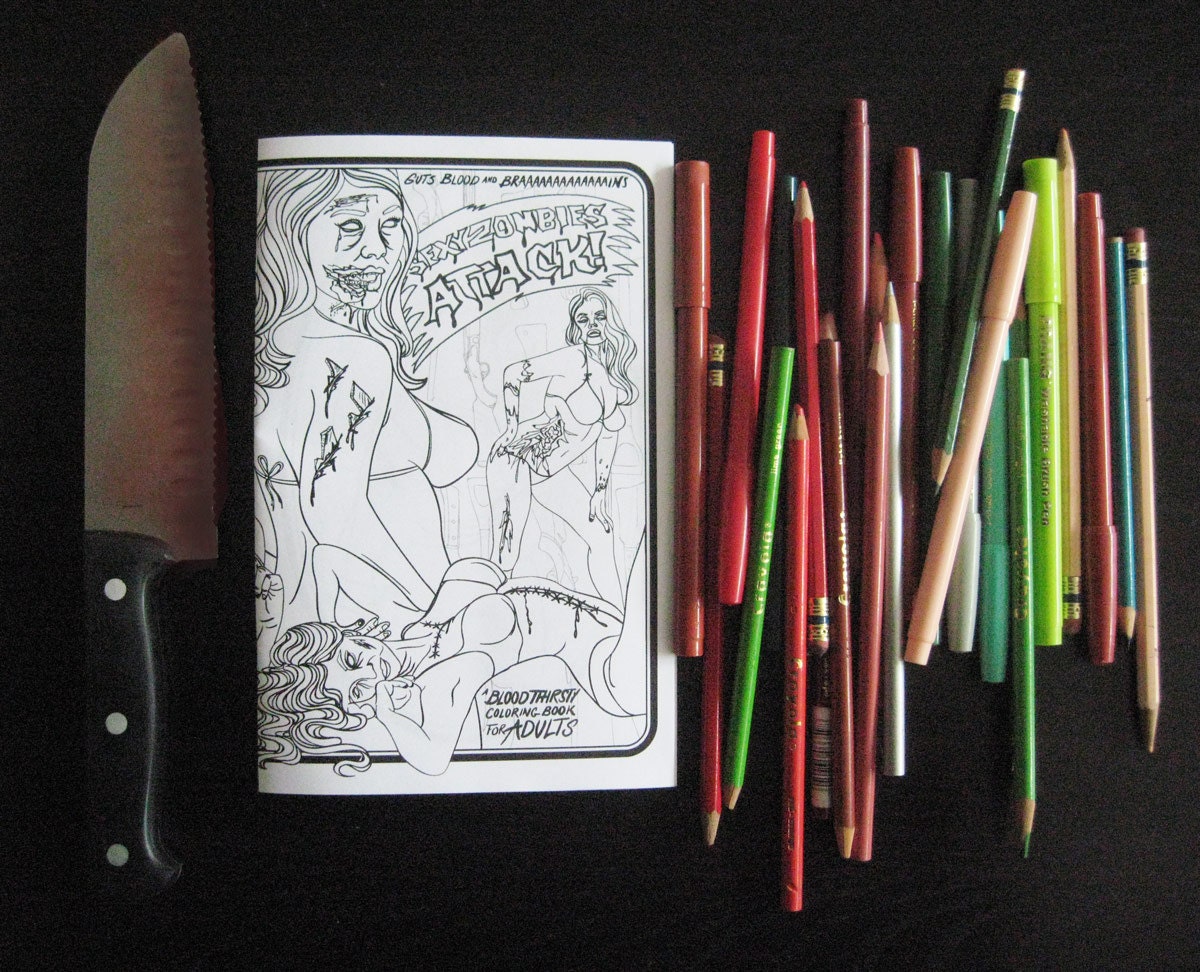Sexy Zombies Attack - a Coloring Book for Adults - Art Coloring Book from Scarlet Tentacle