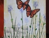 Mixed Media collage painting " Summer Breeze" by Halle