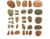 Pebbles Original painting Watercolor painting  Beach Finds brown gift of Art for man - LouiseArtStudio