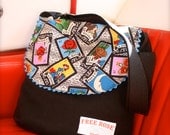 Loteria Crossbody Adjustable Purse Messenger "Barlow Bag" Black