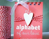 Alphabet of Our Love . Wedding Engagement Marriage Anniversary Deployment Birthday Card Gift // Mini Album // ABC ABCs Him Her