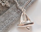 Sailboat Nautical Jewelry Necklace Women Guy Jewelry Teen Boy Teen Girl Gift Charm
