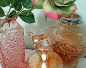 Carnival Glass Deer Container by Jeannette Glass Co. 1940's