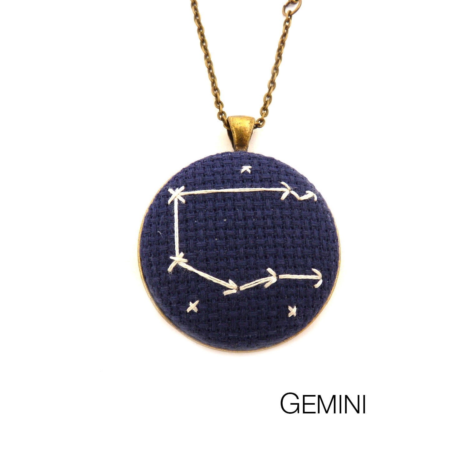 Gemini Zodiac Constellation Necklace