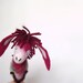 Constance - Felt Donkey with long floppy ears, Art  Marionette. Puppet. Felted Toy. claret red maroon purple berry.  MADE TO ORDER